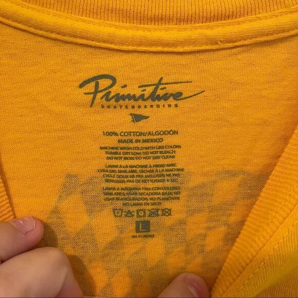 Primitive Yellow Classic Graphic Logo T-Shirt - Picture 3 of 3
